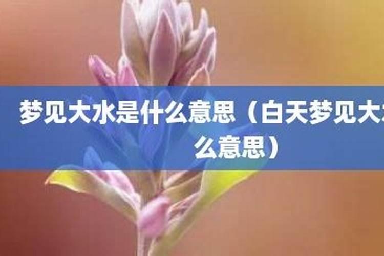 梦见满地都是大水是什么意思？