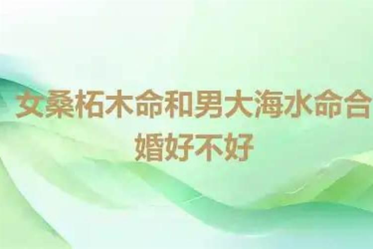 大海水跟桑松木合婚吗？