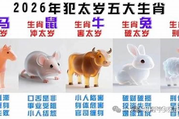 2026年谁犯太岁的五大生肖？