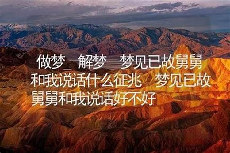梦见和已故的舅舅交谈