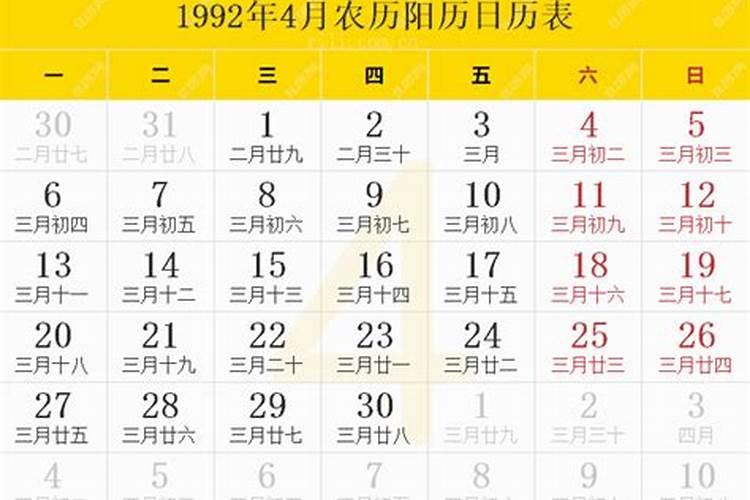 1992年农历4月29运势怎么样？
