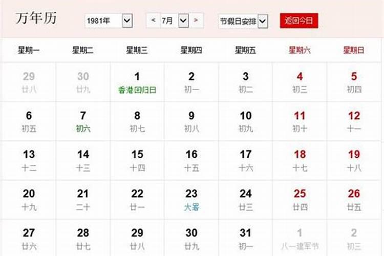 农历1981年三月十五