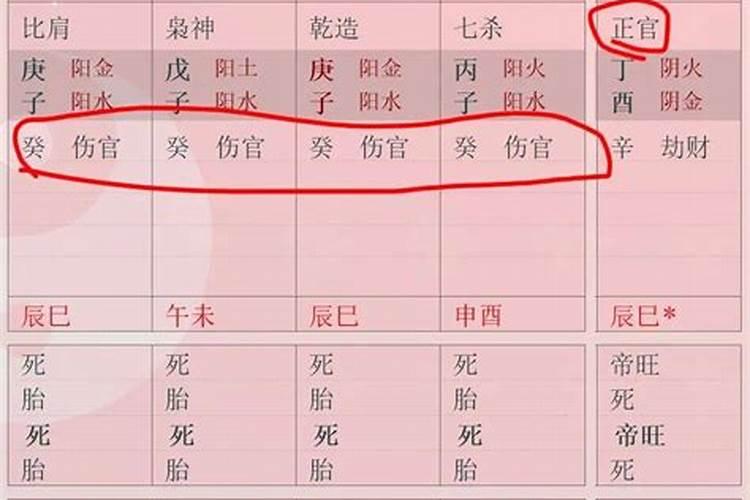 大运看天干地支都是伤官