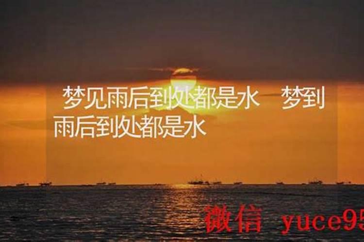 梦到雨后到处都是水