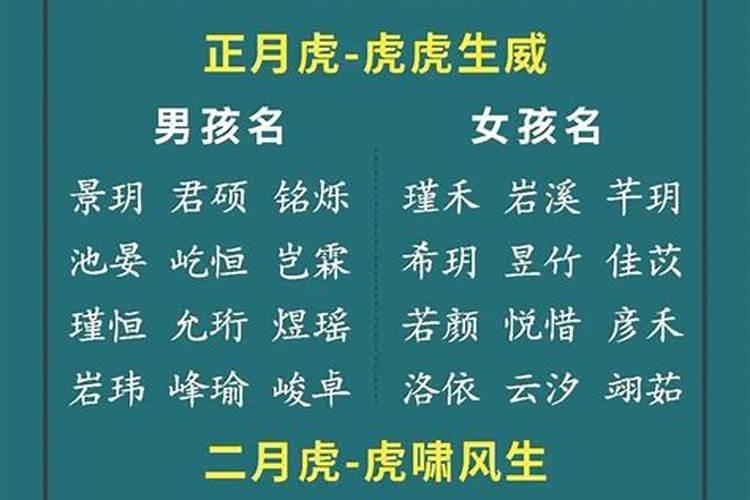 虎宝宝取名八大禁忌