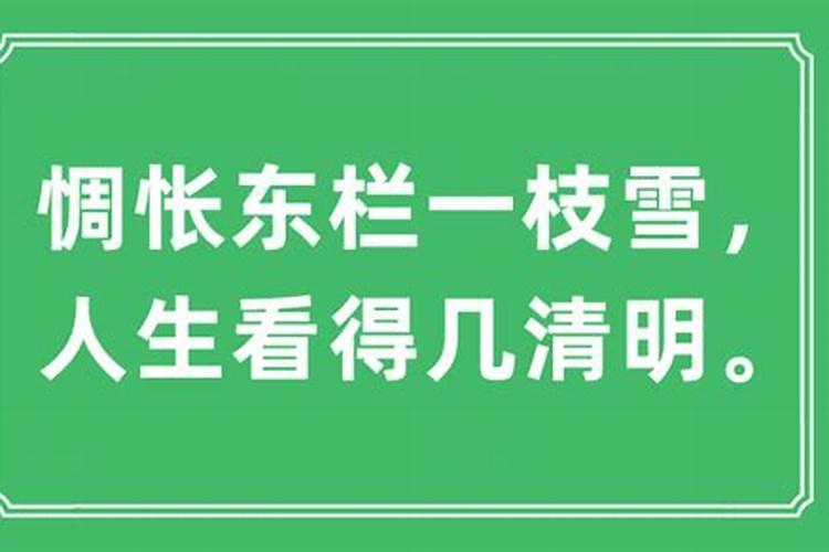 人生看得几清明的意思是什么？