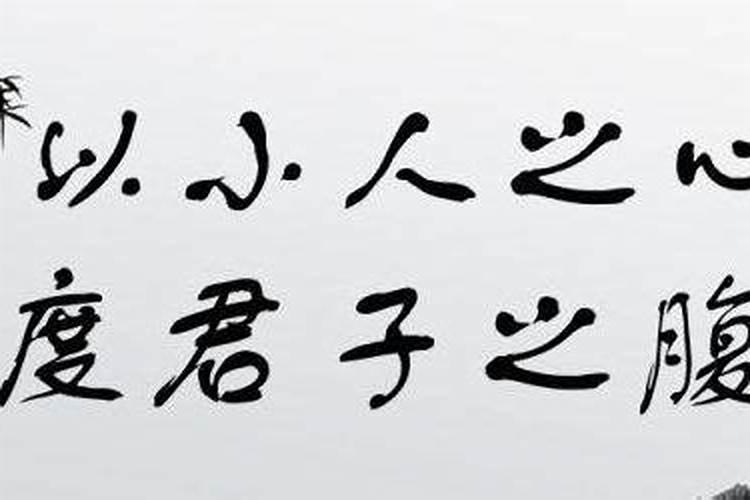 什么叫小人之心度君子之腹？
