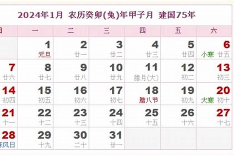 腊月农历时间