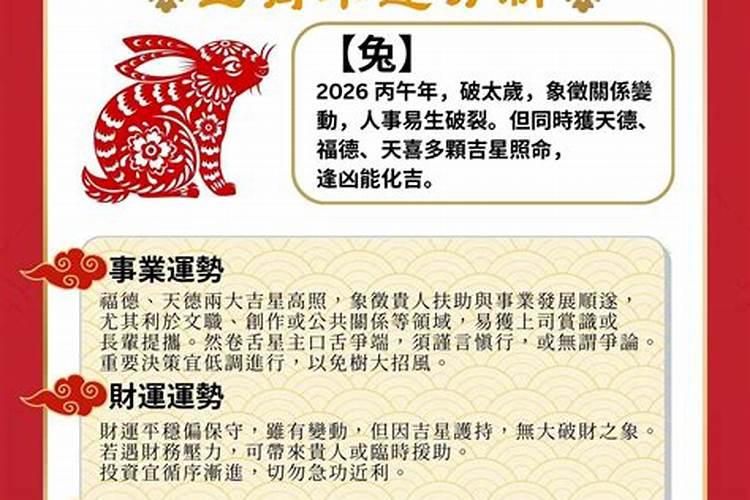 属兔今年整体运势