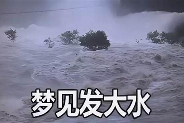 梦见发大水被困水中央