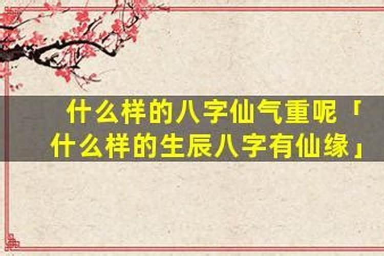 什么样的生辰八字代仙缘？