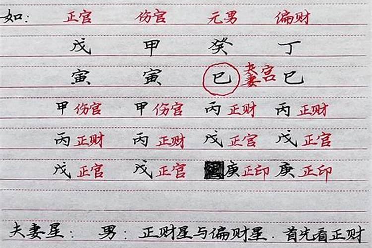 八字哪个代表婚姻宫？