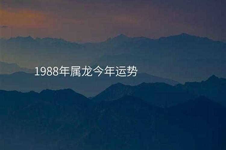 1988年属虎今年运势
