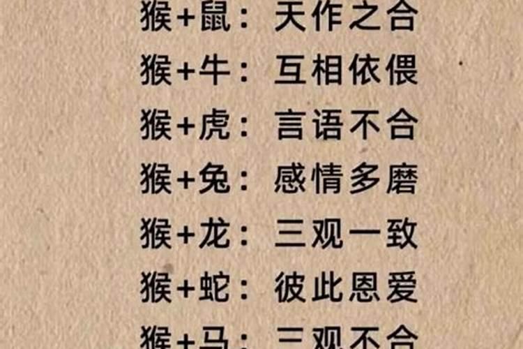 属猴与什么属相最婚配？