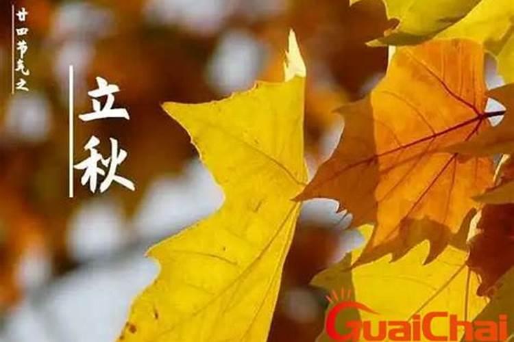 2023年立秋在几月？