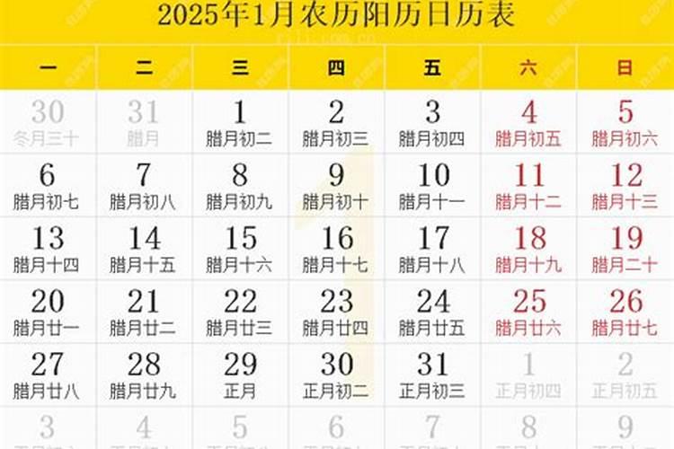 2025阴历腊月有几天？