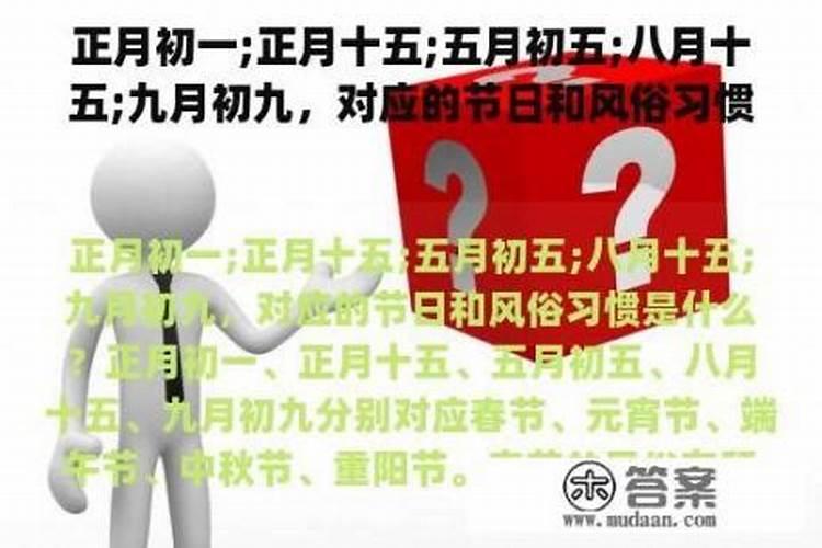 九月初九有什么风俗习惯？