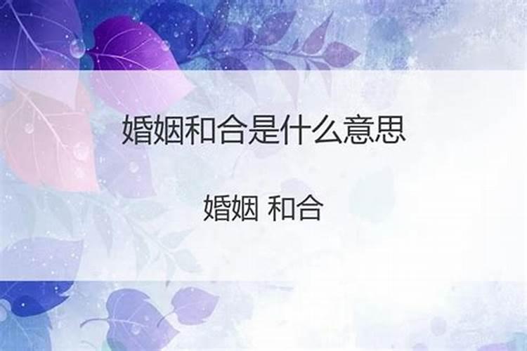 抽签婚姻和合什么意思？