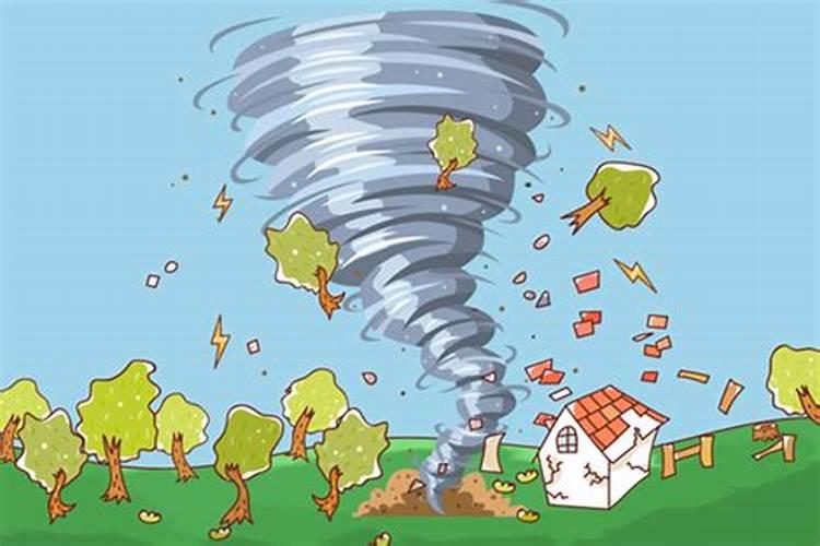 梦到两条龙卷风把房子吹倒了