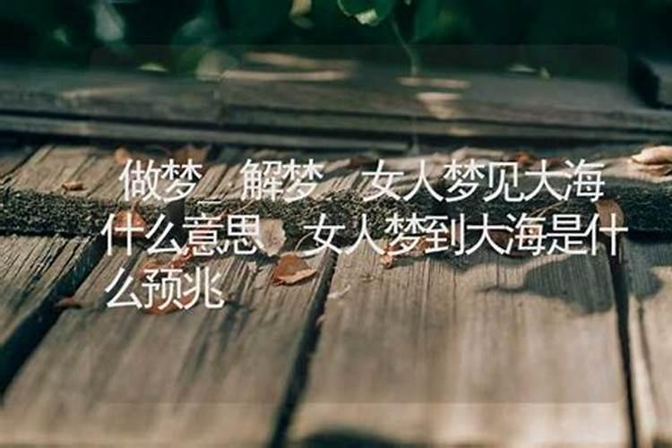 梦见大海了是什么征兆周公解梦？