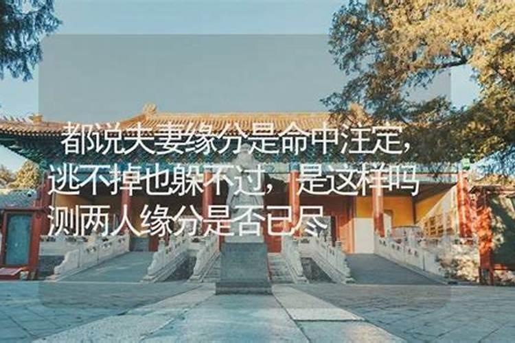 算命说夫妻缘分已尽