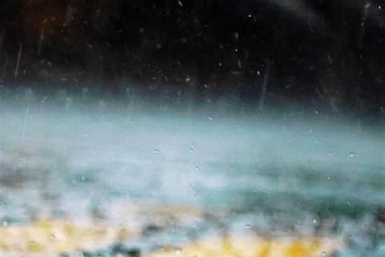 梦见到处都是下的雨水