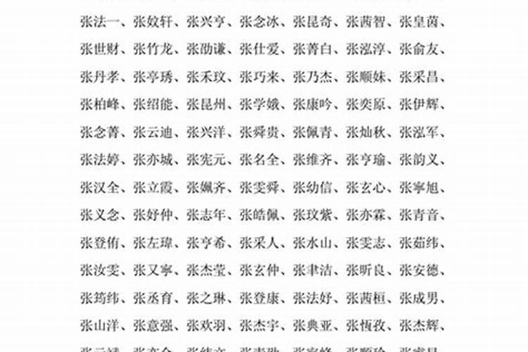 起名字女孩姓张