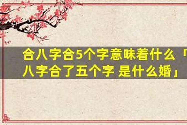 八字合了5个字怎么样？