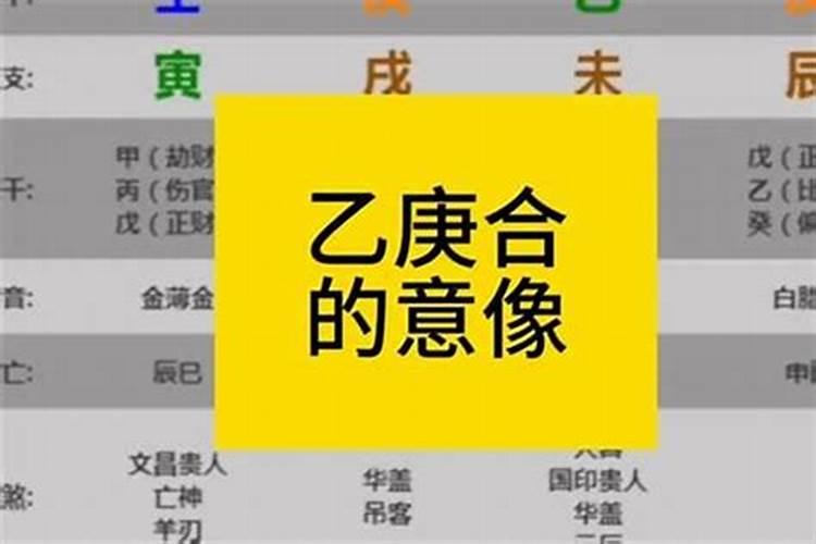 八字里面的庚乙合化什么？
