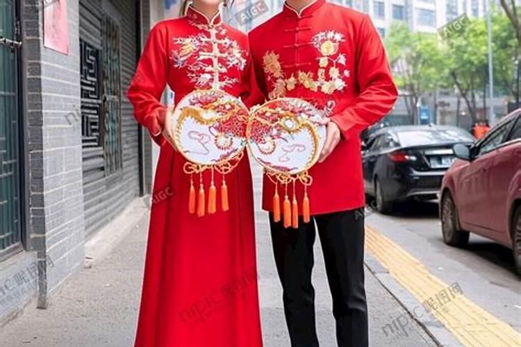 梦见穿红色衣服的新郎新娘