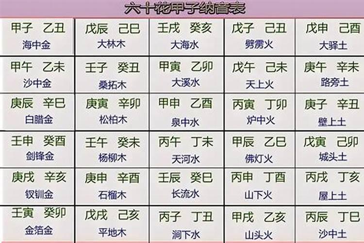 四柱纳音取哪一柱？