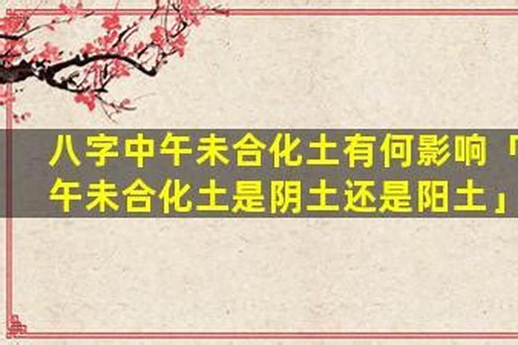 八字午大运未合化什么？