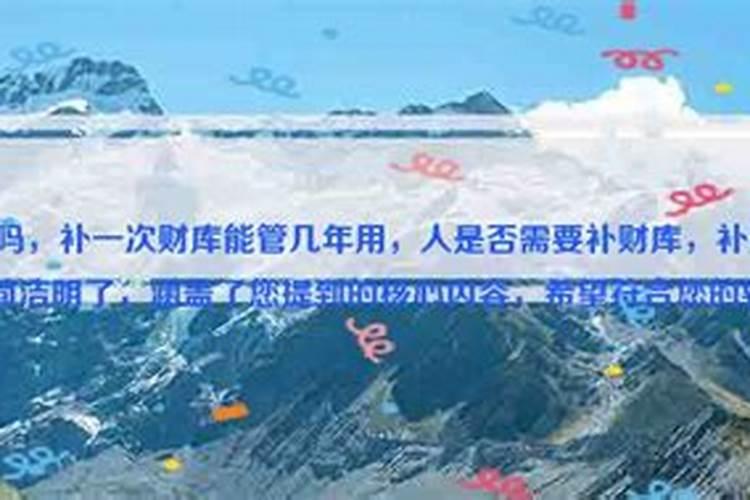 人一生可补一次财库吗？